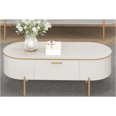 Imagem de Mesa Centro Sala Celena Off White-off White - Dj Móveis