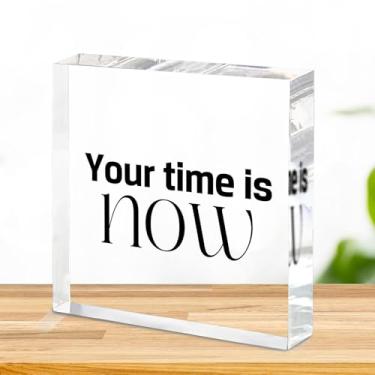 Imagem de Placa de acrílico com citações inspiradoras, decoração motivacional de mesa de escritório, frases positivas para prateleira de casa, centro de mesa moderna, presentes de incentivo para amigos, colegas