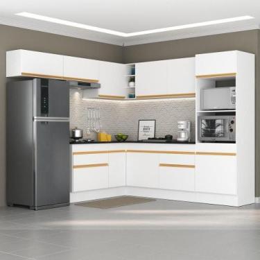 Imagem de Cozinha Completa De Canto Com Rodapé Multimóveis Branca - MULTIMOVEIS