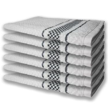 Imagem de 6 Panos De Prato Atoalhado Felpudo 370G/M² Premium Preto