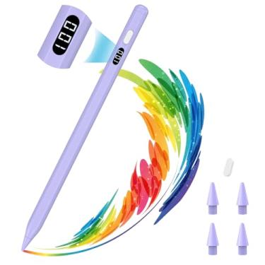 Imagem de MoKo Caneta Stylus para iPad 2018-2025, lápis USB-C de carregamento rápido com tela LED e sensibilidade de inclinação para Apple iPad A16/11/10/9/8/7/6, Air 7/6/5/4/3/M3/M2, Pro 33.0 cm/32.8 cm/27.9