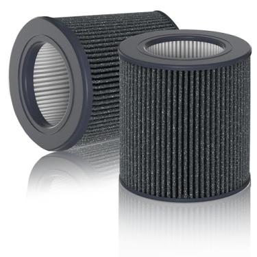 Imagem de Lhari Pacote com 2 filtros HEPA de substituição compatíveis com Molekule Air Mini e Air Mini + purificadores de ar, sistema de filtragem 3 em 1 de alta eficiência com carvão ativado