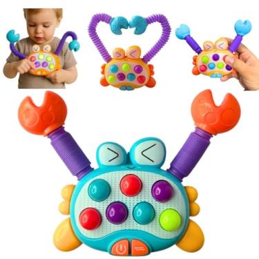 Imagem de Caranguejo Brinquedo Educativo Infantil Bebê C/Som E Luz Sensorial Interativo