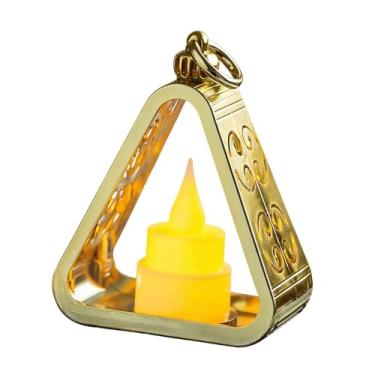 Imagem de Ｂｅｓｇａ Luminária de cabeceira criativa, decorativa, compacta, ideia de presente, luz noturna triangular de LED para leitura em casa, lareira, armário ou, Ouro