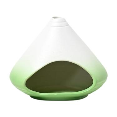 Imagem de Ioensy Porta-incenso de cerâmica para, ideal para mesa, meditação, meditação, decoração de quarto, escritório ou armário. Perfeito para e, Verde Gradiente