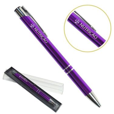 Imagem de Caneta Personalizada Cursos Metal Profissional Coloridas Nutrição - ou