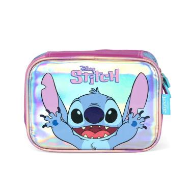 Imagem de Estojo Infantil Escolar Box 36 Elásticos Stitch Disney