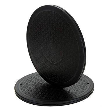 Imagem de Lawei 2 pacotes de 12 polegadas suporte giratório para serviço pesado com rolamentos de esfera de aço – mesa de rotação preguiçosa Susan para monitores de painel plano, TVs, plantas em vaso, alto-falantes estéreo