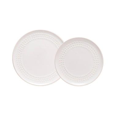 Imagem de Jogo Copa E Cia 8 Peças Tramato Em Cerâmica Off-white