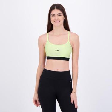 Imagem de Top Fila Train Elastic V Feminino Amarelo Neon, G