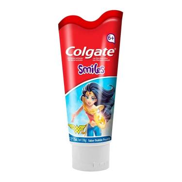 Imagem de Gel Dental Infantil Colgate Smiles Liga da Justiça Personagens com Flúor Sabor Bubble Fruit 100g