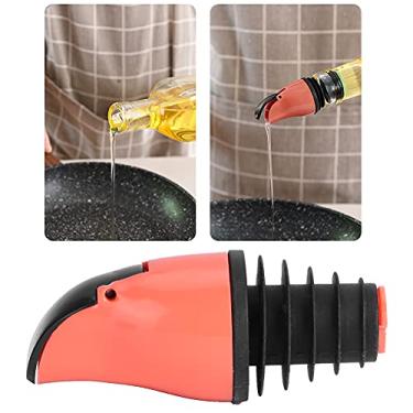 Imagem de Rolha tipo parafuso, bom desempenho de vedação, saída de óleo suave, sem vazamento, funcionamento, utensílios de cozinha, para vinho tinto, óleo, molho de soja, vinagre com azul marinho (laranja