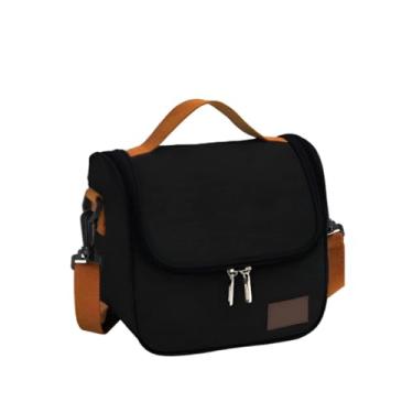 Imagem de Bolsa Térmica Lancheira Marmita Sacola Para Academia Trabalho Escola e Passeios Alça Removivel (Preto)