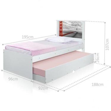 Imagem de Cama Bibox Solteiro Cidade San Francisco com Colchões