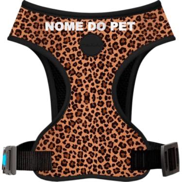 Imagem de Combo Peitoral Style Para Cachorro Com Guia Tradicional, Localizador e Nome Personalizado (Oncinha, P)