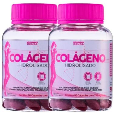 Imagem de 2 Potes Colágeno Hidrolisado Com Vitaminas E Minerais Suplementos Natu