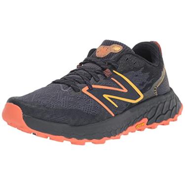 Imagem de New Balance Tênis de corrida masculino Fresh Foam X Hierro V7, Trovão/laranja vibrante/damasco vibrante, 10