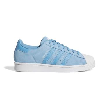 Imagem de adidas Originals Superstar ADV Tênis masculino de skate, Azul claro/calçado branco/azul claro, 43