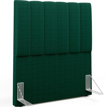 Imagem de Cabeceira Cama Box Solteiro 100 cm Dália W01 Bouclê Verde - Lyam Decor