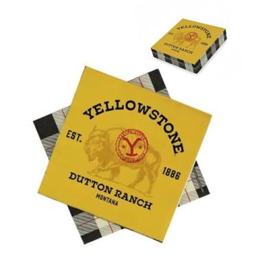 Imagem de Guardanapos descartáveis Yellowstone Dutton Ranch para bebidas - 12,7 cm (16 unidades), guardanapos de papel com 2 camadas, absorventes e prontos para fotos - perfeitos para festas de relógio