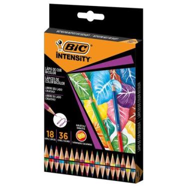 Imagem de Kit Com 18 Lápis De Cor Com 36 Cores Intensity Bic