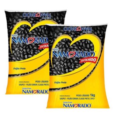 Imagem de Kit 2 Feijão Preto Namorado Tipo 1 Escolhido 1kg