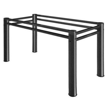 Imagem de Base Mesa Tubolar Rafaela 1,34x0,62 Preto Fosco - WRM