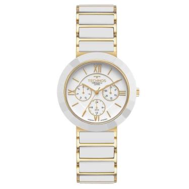 Imagem de Relógio Technos Feminino Ceramic Sapphire Dourado - 6p29amk-1b