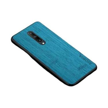 Imagem de Capa De Telefone Em Couro Com Padrão De Madeira De Bambu Para Oneplus 