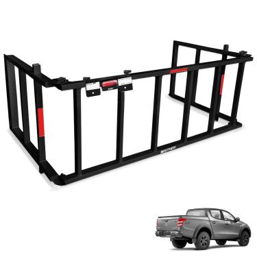 Imagem de Extensor De Caçamba L200 Triton 2017 a 2025 Rampa Preto Reforçado 350kg