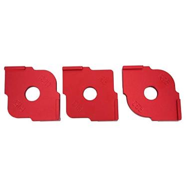 Imagem de Modelo de carpintaria Quick Jig de raio de canto 3 unidades ferramenta guia de roteador de liga de alumínio para corte e posicionamento de semicírculo em projetos de carpintaria