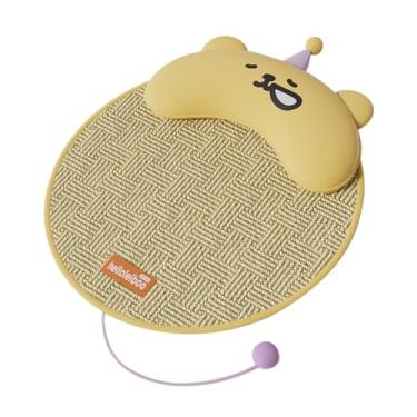 Imagem de Dualoai Animais de estimação Taca de resfriamento de cão Verão Anti deslize dobrável lavável lavável com almofada para dormir sofá piso Sala de estar escada, Amarelo