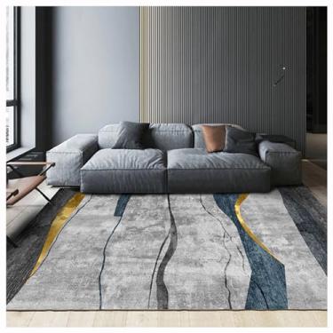 Imagem de SPXMQSS Tapetes grandes para sala de estar, quarto, antiderrapante, durável, lavável, resistente ao desgaste, para sala de estar, quarto, sala de jantar, escritório, cinza