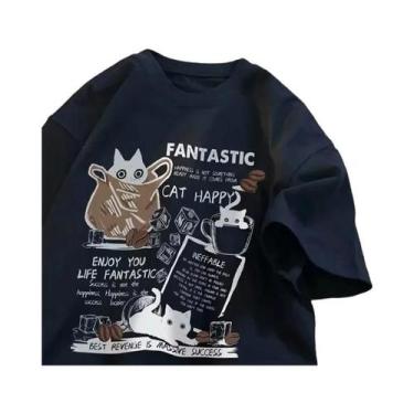 Imagem de Camiseta Unissex Oversized plus Size Com Estampa De Desenho Animado Es