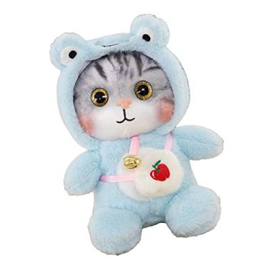 Imagem de VBESTLIFE Gato Bonito Boneca de Pelúcia Macio Adorável Fuzzy Bell Gato Boneca de Pelúcia para o Presente do Dia das Crianças Alívio do Tédio (#14)