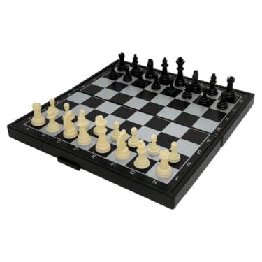 Imagem de Jogo de xadrez magnético dobrável 20x20 cm tabuleiro profissional com ímã