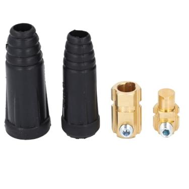 Imagem de Hyuduo Conector de Junta de Cabo de Soldagem Rápida, Cobre 200-300A AWG 4-1 Com Acessórios, Estilo Dinse Universal para Máquina de Solda a de Argônio, Conexão Eficiente e Resistente Ao Calor