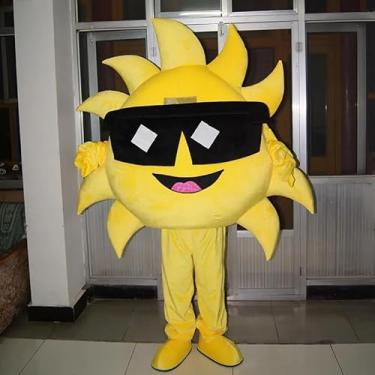 Imagem de Generic Fantasia de mascote de sol amarelo de Halloween com tema de girassol anime fantasia de Natal e carnaval, 2GG, como mostrado
