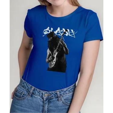 Imagem de Camiseta Camisa Adulto Masculina Feminina Algodão De Rock Slash Guitar