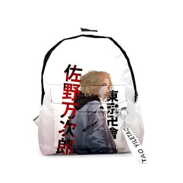 Imagem de Mochila escolar infantil Tokyo Mikey com impressão 3D Oxford 29x15x35cm