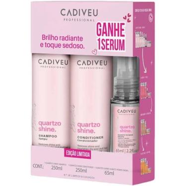 Imagem de Kit Cadiveu Quartzo Shine - Sh 250ml Cond 250ml Sérum 65ml-Unissex
