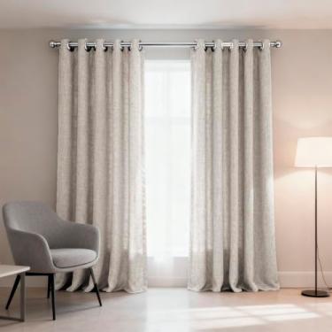 Imagem de Camesa Cortina Nativa 2 painéis de 260X230cm Bege