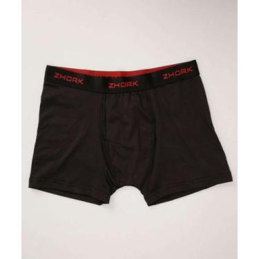 Imagem de Cueca Boxer Masculina-01092 - ZHORK, Preto, G