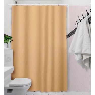 Imagem de Cortina de Box Banheiro Vinil com Ganchos – Cortina para Box Impermeável e Fácil de Limpar (LISA BEGE)