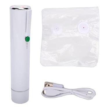 Imagem de Jiawu Seladora a Vácuo Compacta, Mini Seladora Portátil Sem Fio Com 10 Sacos Reutilizáveis, Máquina a Vácuo Recarregável de 65kPa para Alimentos, Freezer