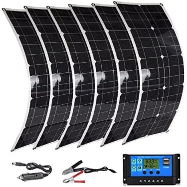 Imagem de Kit De Painel Solar Flexível (100 W 200 W 300 W 400 W 500 W 600 W) + Controlador De 40 A, Painel Solar Portátil De Alimentação USB De 12 V Para Motorhome/telhado/barco/carro/acampamento, Ultraleve