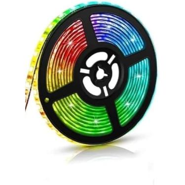 Imagem de Fita LED Rolo 5m 300 LEDs RGB com Silicone IP65 – Iluminação Bivolt e Prova D'água Branco Frio e Quente com Adesivo Dupla Face (5 Metros Sem Fonte)