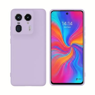 Imagem de Capa Silicone Premium Forrada Compatível Moto Edge 50 Ultra 5G com Proteção de Câmera (Lilás)