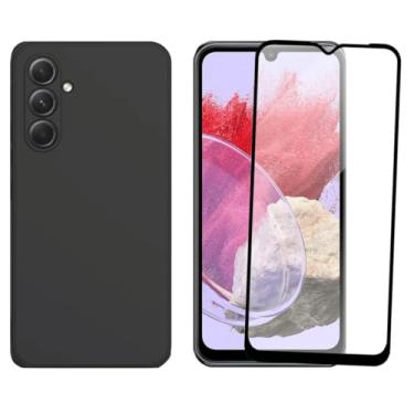 Imagem de Capa Protetora para Galaxy M34, Preta Premium com Proteção de Câmera + Película de Vidro 3D