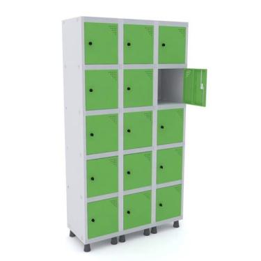 Imagem de Armário Guarda Volume Locker Roupeiro 15 Portas Aço GRP 503/15 - Pandi